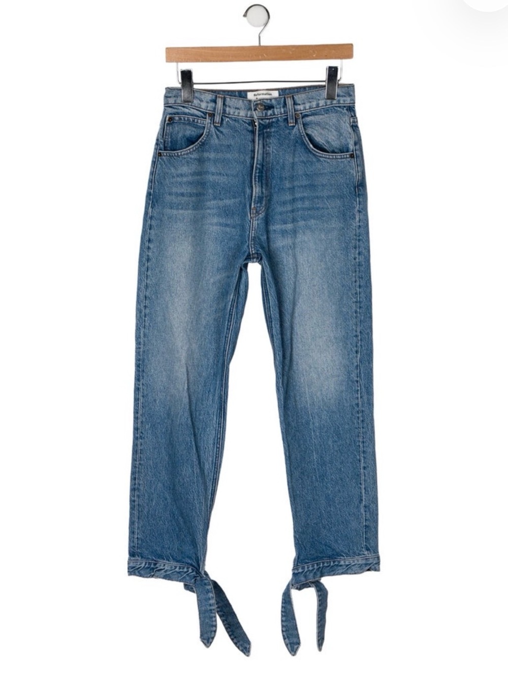 Reformation Blue Women’s Tie-Hem Jeans